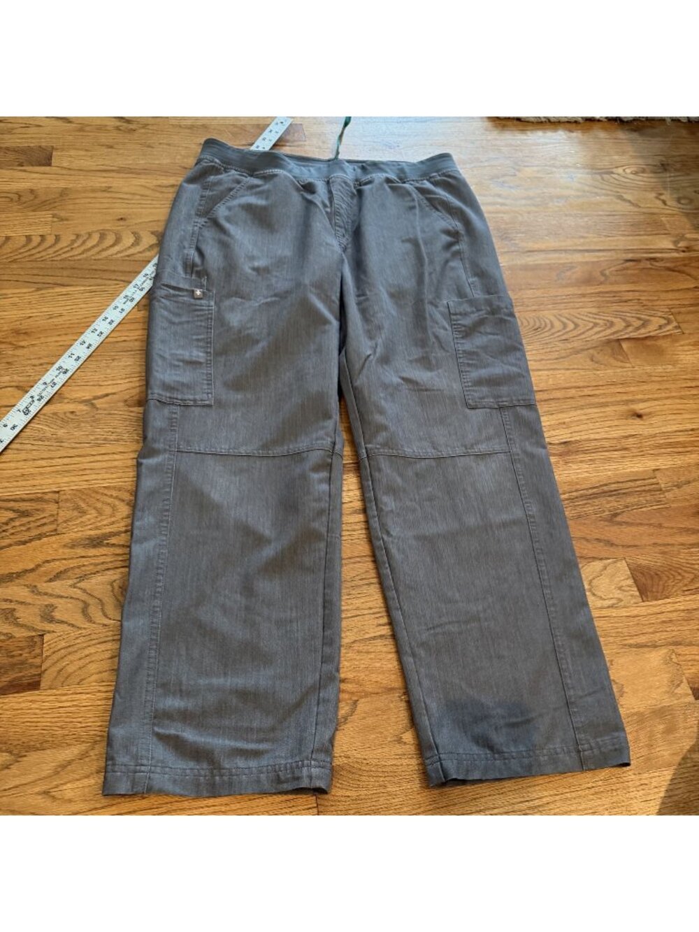 FIGS WOMENS GRAPHITE GRAY XL SHORT SCRUB PANTS